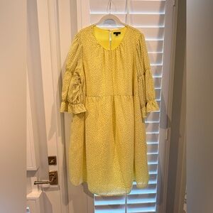 Who What Wear | Yellow Spring Puff Sleeve Dress